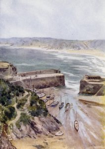 Newquay (színes litho) alkotó: George Franck Nicholls