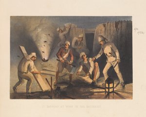 ?Szapperek dolgoznak az akkumulátorokban?, 1857
