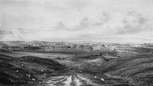 Winchester kiterjedt képe (akvarell és ceruza papíron) alkotó: George Frederick Prosser