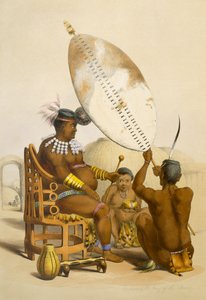 Umpanda, az Amazulu királya, 11. lemez a „The Kafirs Illustrated”-ből, 1849