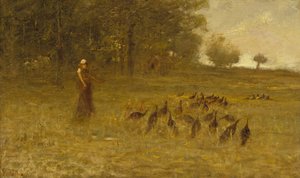 Lány pulykákkal, 1883-84