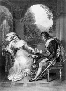 Illusztráció George Gordon Byron (1788-1824) művéből, metszet, Lord Byron teljes műveiből. alkotó: George Gordon Byron