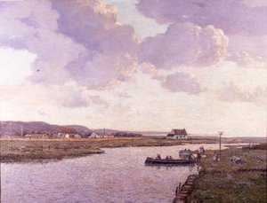 Rhyl Estuary, Észak-Wales (olaj, vászon)