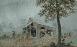 Rainstorm, Cider Mill at Redding, Connecticut, 1840 körül (akvarell és gouache fehér szőtt papíron)