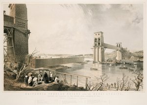 Britannia Tubular Bridge építkezés közben, 1849. december 3