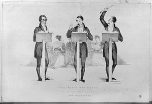 Carl Maria von Weber (1786-1826) a Covent Garden Színházban a "Der Freischutz" című híres operája vezetésével, 1826