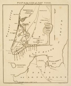 New York városának terve, melyen a mocsárvidék és a mocsárvidék látható, 1856 (fekete tinta, papír)