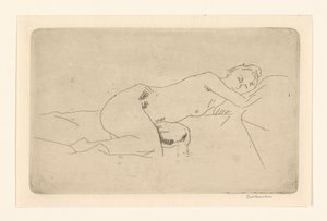 Fekvő női akt alkotó: George Hendrik Breitner (signed by artist)