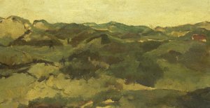 Heath-i táj, feltehetően Drenthében alkotó: George Hendrik Breitner