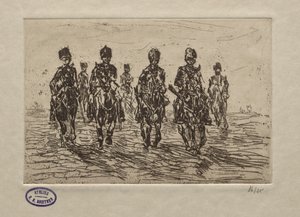 Lovassági jelenet alkotó: George Hendrik Breitner