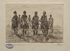 Lovassági jelenet. alkotó: George Hendrik Breitner