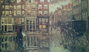 A Leidsche tér sarka, Amszterdam (olaj) alkotó: George Hendrik Breitner