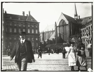Kilátás a Dam térre Amszterdamban alkotó: George Hendrik Breitner