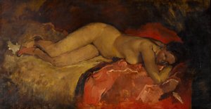 Fekvő akt  alkotó: George Hendrik Breitner
