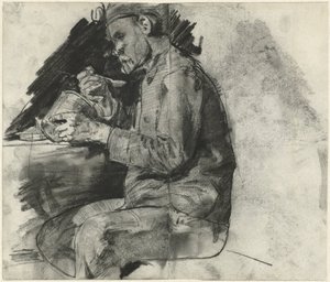 Étkező katona alkotó: George Hendrik Breitner