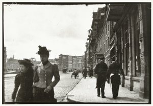 Az amszterdami Rokin utca látképe alkotó: George Hendrik Breitner