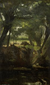 Kilátás az erdőben alkotó: George Hendrik Breitner