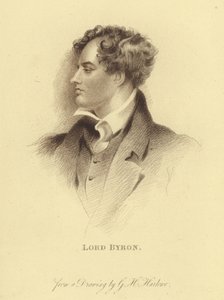 Lord Byron portréja (metszet) alkotó: George Henry (after) Harlow