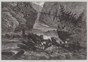 A kanadai fűrészáru kereskedelem, elakadás megszüntetése alkotó: George Henry Andrews