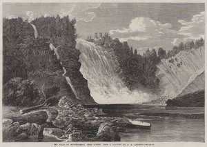 Montmorency vízesése, Quebec közelében alkotó: George Henry Andrews