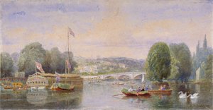A Temze a Richmond-híddal és a Richmond Hill-vel a távolban, London, 1867 alkotó: George Henry Andrews