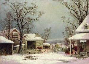 Tanyaudvar télen, 1862
