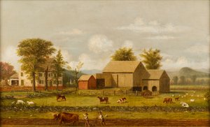 Nyári farm jelenet alkotó: George Henry Durrie