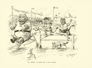 A gát nem állt ellen az ütésnek (litho) alkotó: George Henry Thompson