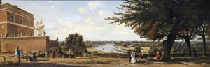 Kilátás a Richmond-hegyről, bal oldali kanóccal, 1837 alkotó: George Hilditch