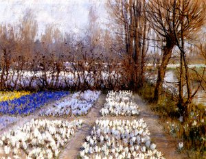 Crocus Field in Spring, 1889 körül (pasztell, papíron)