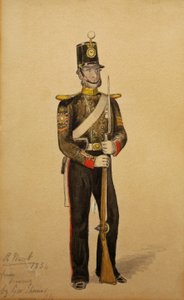 A Királyi Tengerészgyalogság Színes őrmestere, 1854 (wc papíron)