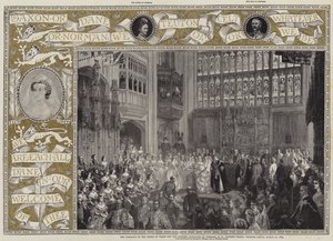 A walesi herceg és Alexandra dán hercegnő házassága a Windsori kastély Szent György-kápolnájában, 1863. március 10.