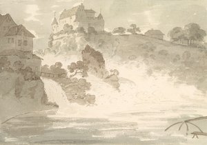Falls at Schauffhausen, 1782 (wc grafit felett, tollal és tintával papíron)
