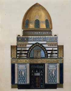 A londoni Leighton House arab csarnokának terve, 1880 (wc, gouache) alkotó: George II Aitchison
