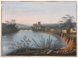 West Tanfield az Ure folyón, Yorkshire alkotó: George I Cuitt
