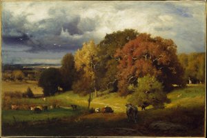 Őszi tölgyek alkotó: George Inness