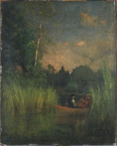 Alkonyat a nádasban (Alexandria Bay) alkotó: George Inness
