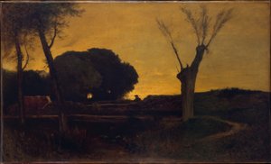 Egy este Medfieldben, Massachusettsben alkotó: George Inness
