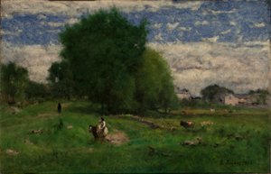 Az út a falu felé, Milton alkotó: George Inness