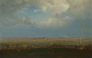Alkonyat Olaszországban alkotó: George Inness
