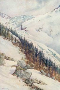 Argentiere gleccse télen (színes litó)