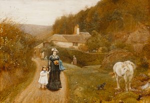 Vidéki séta, alkotó: George John Pinwell