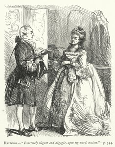 Illusztráció: She Stoops To Conquer (metszet) alkotó: George John Pinwell