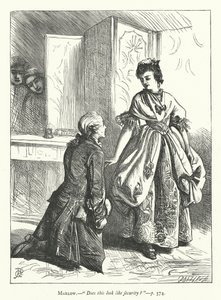 Illusztráció: She Stoops To Conquer (metszet) alkotó: George John Pinwell
