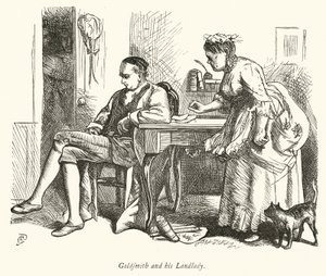 Goldsmith Olivér és háziasszonya (metszet)