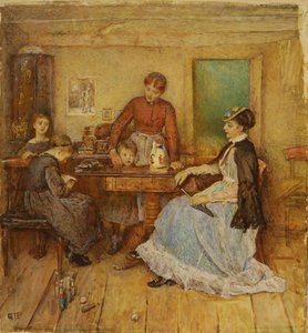 Látogatási nap, dátum ismeretlen (akvarell, papír) alkotó: George John Pinwell