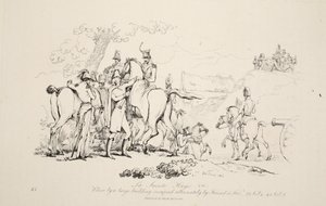 La Sainte Haye: Közel egy nagy épülethez, felváltva a Friend és az Ellen, kocsma. J. Booth, 1816 alkotó: George Jones