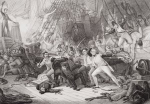 Nelson a San Josef fedélzetén a St. Vincent-i csatában, 1797. február 14-én, az 