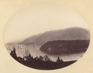 Trophy Pointból, West Pointból, Hudson folyóból, kb. 1867-1868.