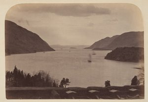 A Hudson-folyó a New York állambeli West Point-i Egyesült Államok Katonai Akadémiájáról látható, 1867.
